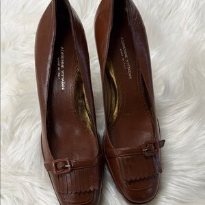 Adrienne Vittadini Tan Leather Loafers